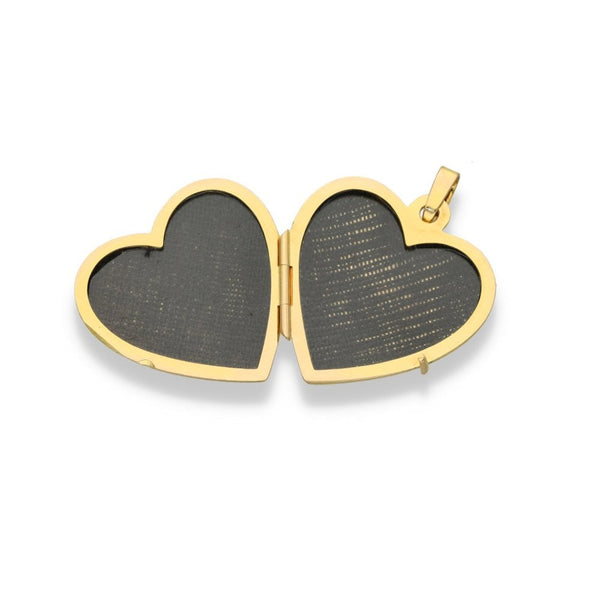 9ct Yellow Gold Patterned Locket - 21x23x7mm - 2.5g