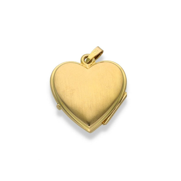 9ct Yellow Gold Patterned Locket - 21x23x7mm - 2.5g