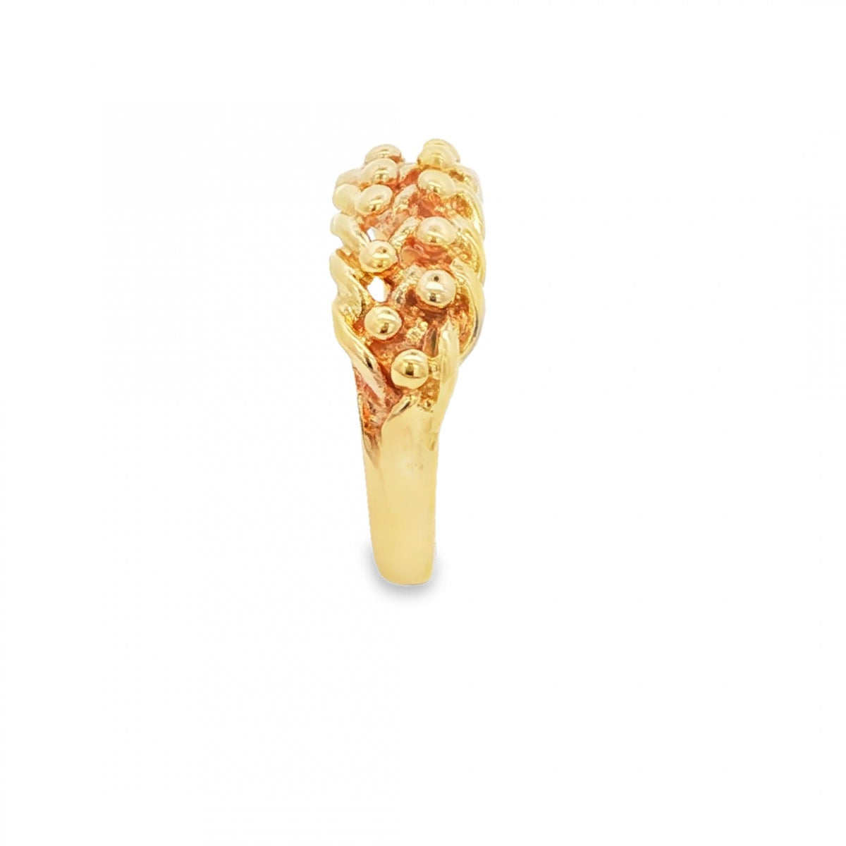 9ct Yellow Gold Shot Ring - Size K½ - 2.2g