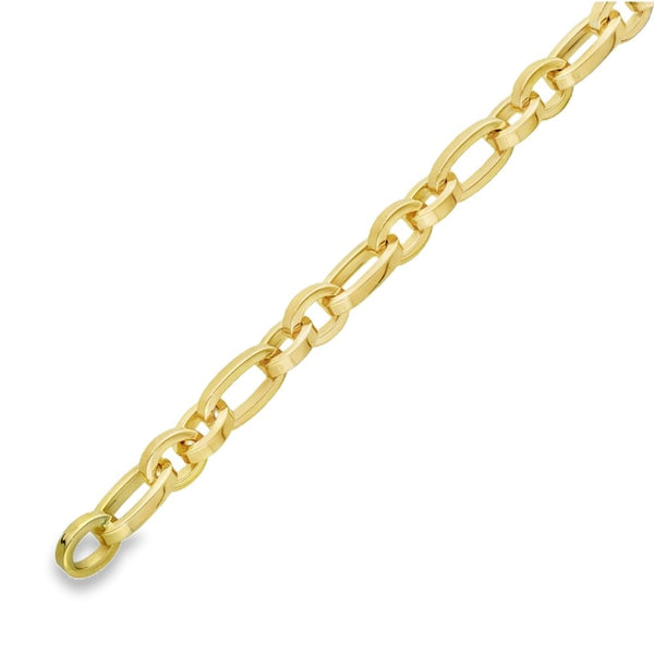 9ct Yellow Gold Oval Link Bracelet - 7.5" - 17.3g