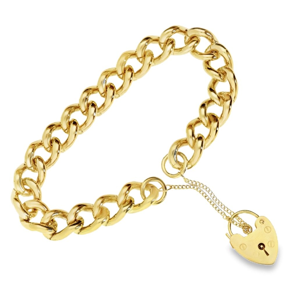 9ct Yellow Gold Curb Bracelet - 8" - 54.3g