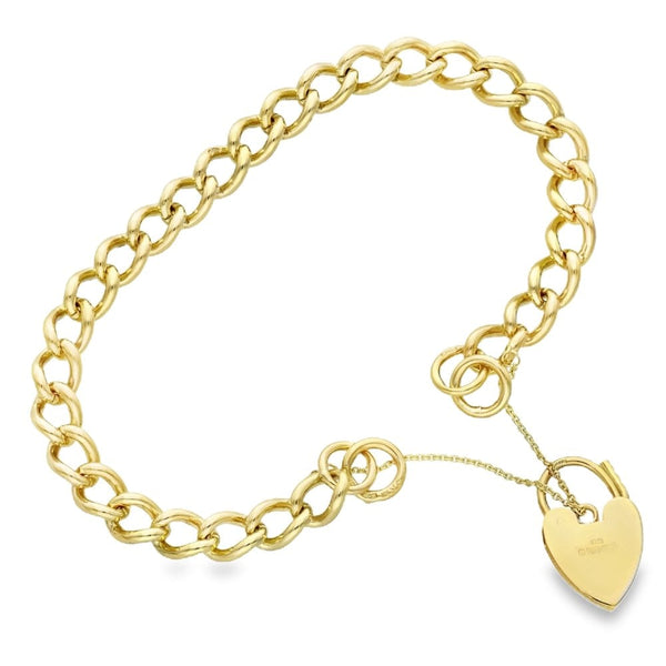 9ct Yellow Gold Curb Bracelet - 19.5cm - 21.3g