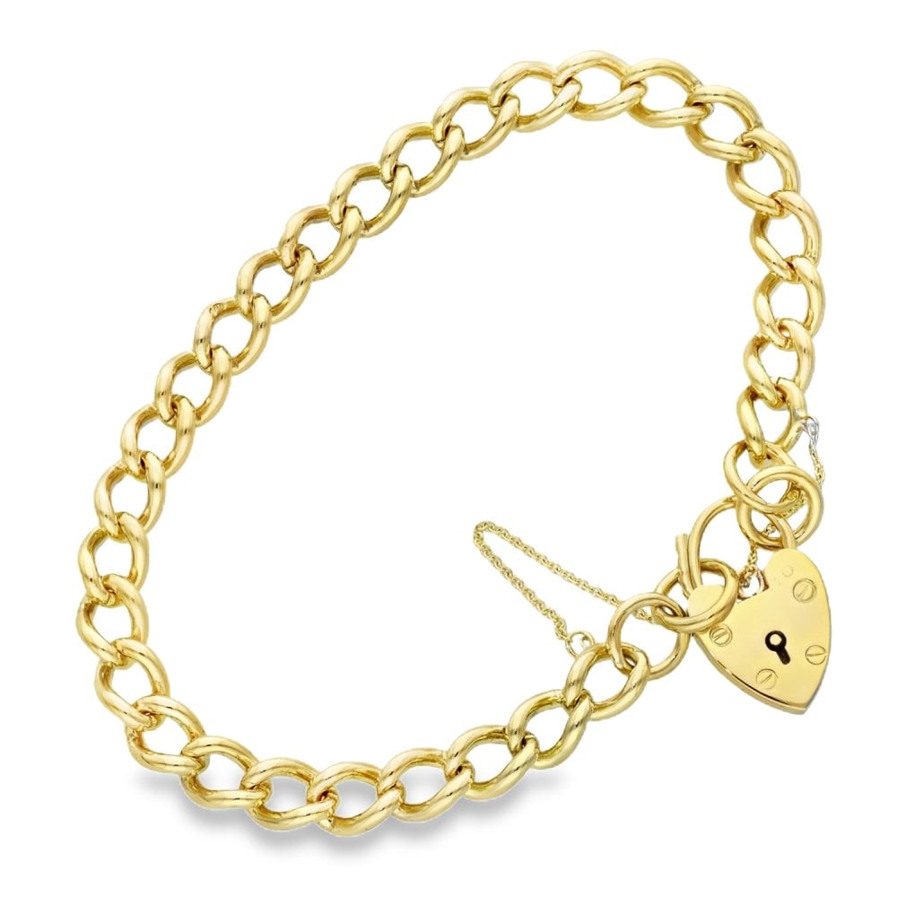 9ct Yellow Gold Curb Bracelet - 19.5cm - 21.3g