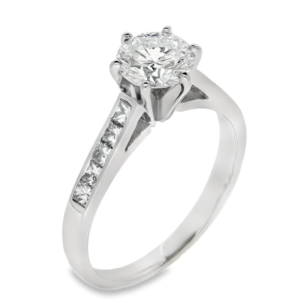 Ladies Platinum Certified 1.47ct Diamond Engagement Ring