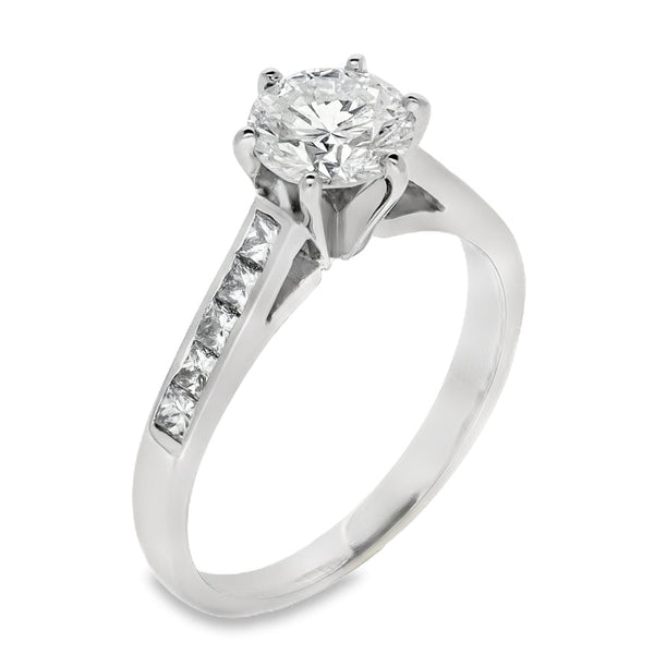 Ladies Platinum Certified 1.47ct Diamond Engagement Ring