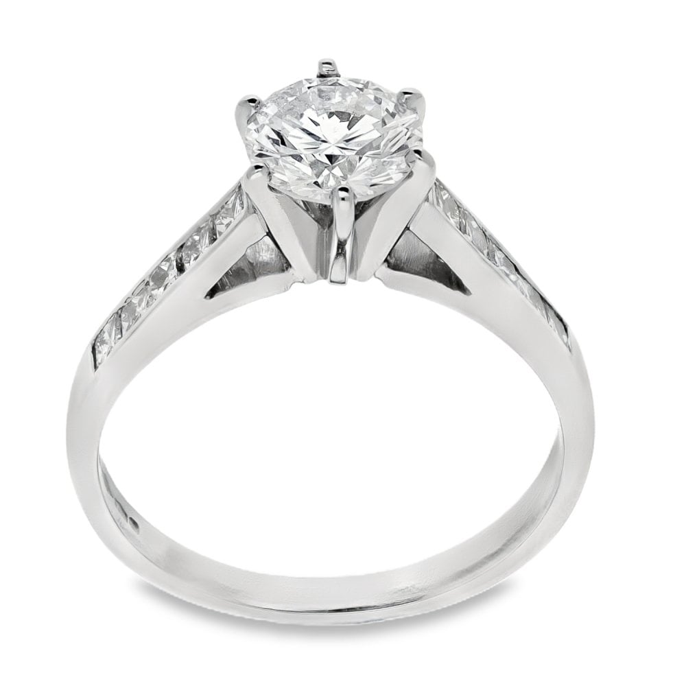 Ladies Platinum Certified 1.47ct Diamond Engagement Ring