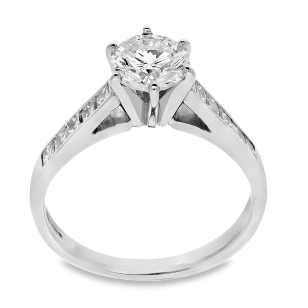 Ladies Platinum Certified 1.47ct Diamond Engagement Ring