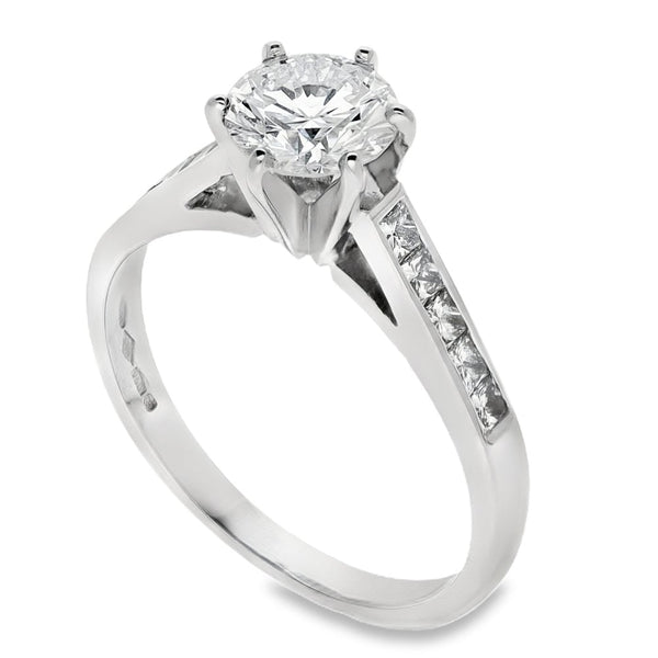 Ladies Platinum Certified 1.47ct Diamond Engagement Ring