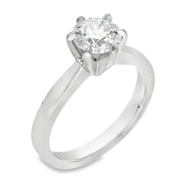 Ladies Platinum Certified 1.17ct Diamond Engagement Ring