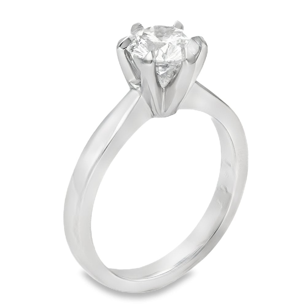 Ladies Platinum Certified 1.17ct Diamond Engagement Ring