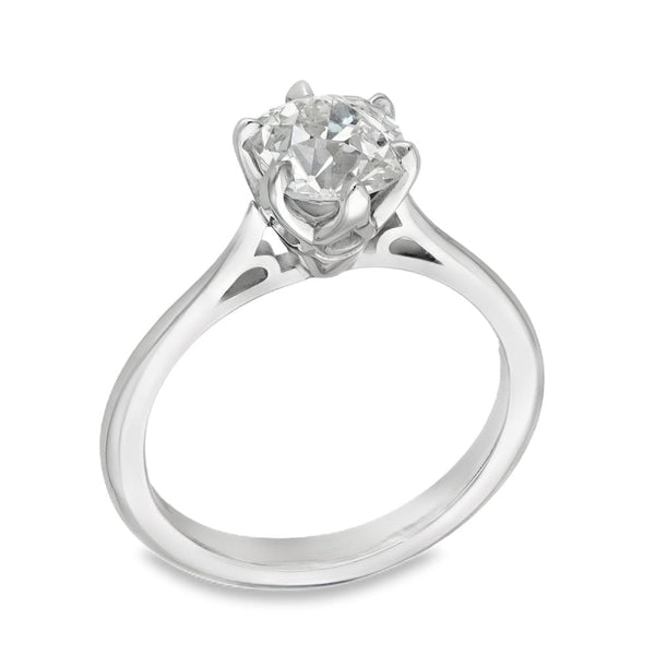 950 Platinum Certified Diamond Engagement Ring - Size N - 1.60ct