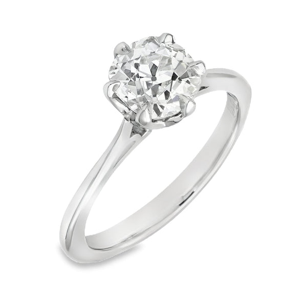 950 Platinum Certified Diamond Engagement Ring - Size N - 1.60ct