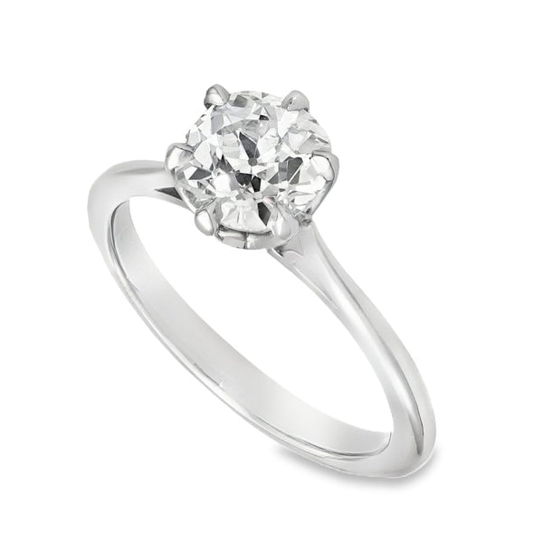 950 Platinum Certified Diamond Engagement Ring - Size N - 1.60ct