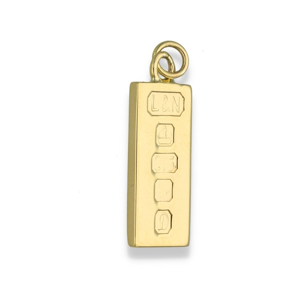 9ct Yellow Gold Ingot Pendant - 13x31x2.5mm - 8.4g