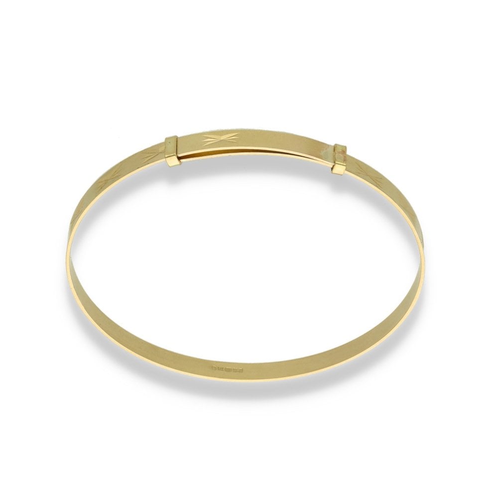 9ct Yellow Gold Baby Bangle - 14cm - 1.7g