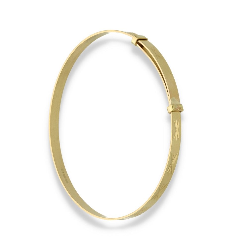 9ct Yellow Gold Baby Bangle - 14cm - 1.7g