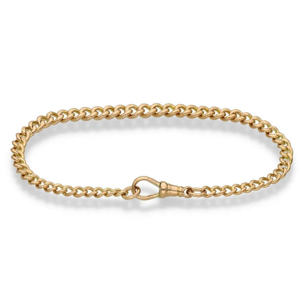 9ct Rose Gold Curb Bracelet - 7.5" - 9.8g