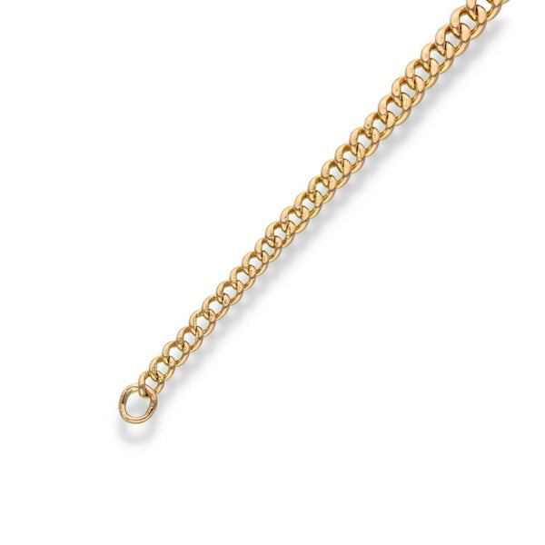 9ct Rose Gold Curb Bracelet - 7.5" - 9.8g
