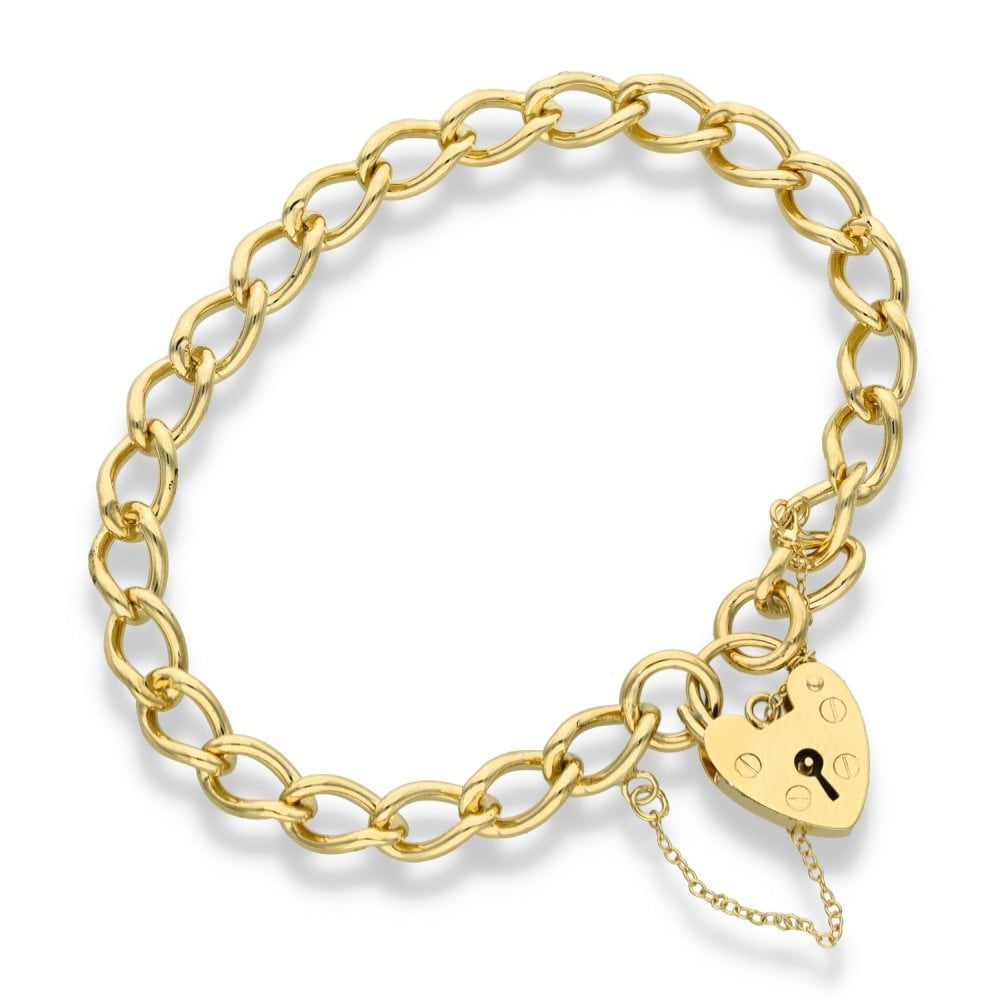9ct Yellow Gold Curb Bracelet - 7" - 14.6g
