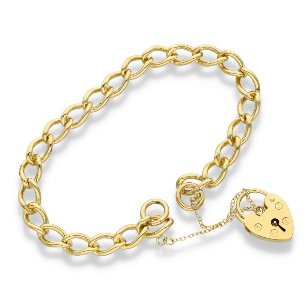 9ct Yellow Gold Curb Bracelet - 7" - 14.6g