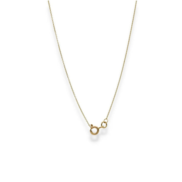 9ct Yellow Gold Diamond Snake Pendant & Trace Chain - 18" - 2.1g