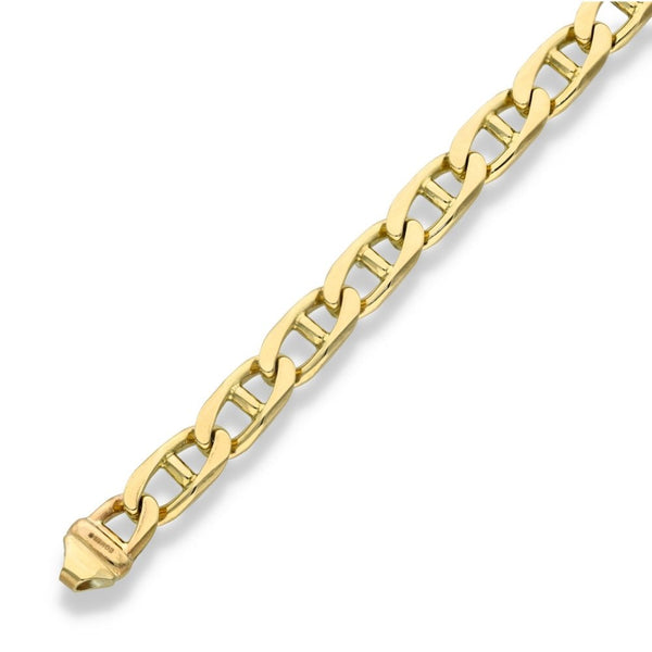 9ct Yellow Gold Anchor Bracelet - 9" - 29.7g