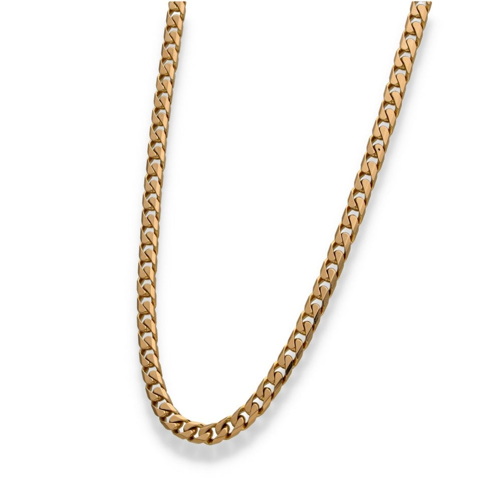 9ct Yellow Gold Curb Chain - 18" - 30.3g