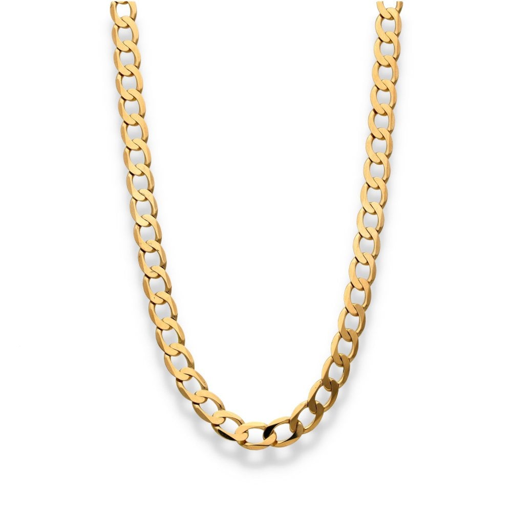9ct Yellow Gold Curb Chain - 20" - 30.0g