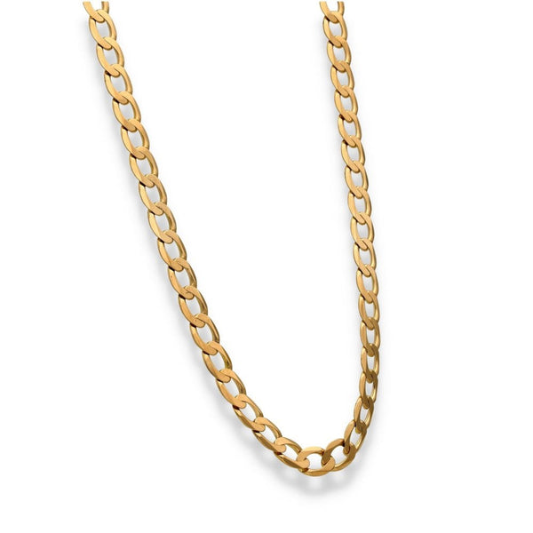 9ct Yellow Gold Curb Chain - 20" - 30.0g