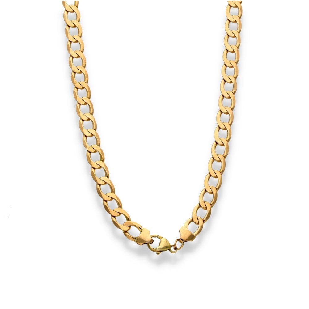 9ct Yellow Gold Curb Chain - 20" - 30.0g