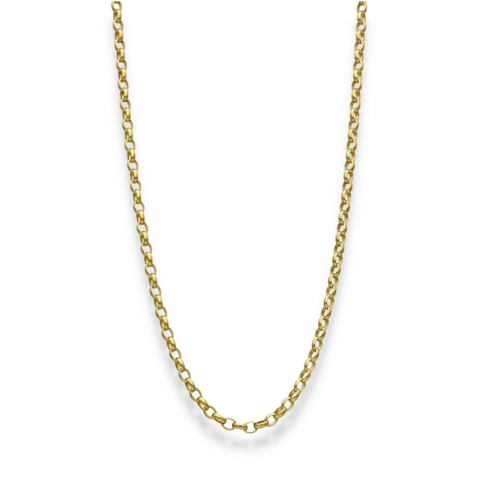 9ct Yellow Gold Belcher Chain - 22" - 10.5g