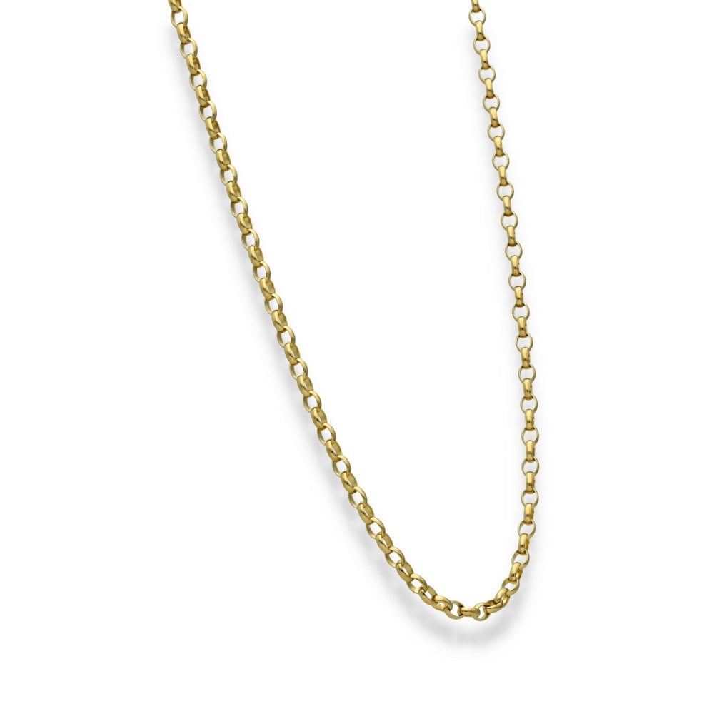 9ct Yellow Gold Belcher Chain - 22" - 10.5g