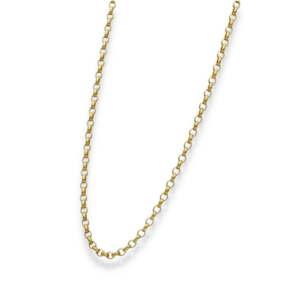 9ct Yellow Gold Belcher Chain - 22" - 10.5g