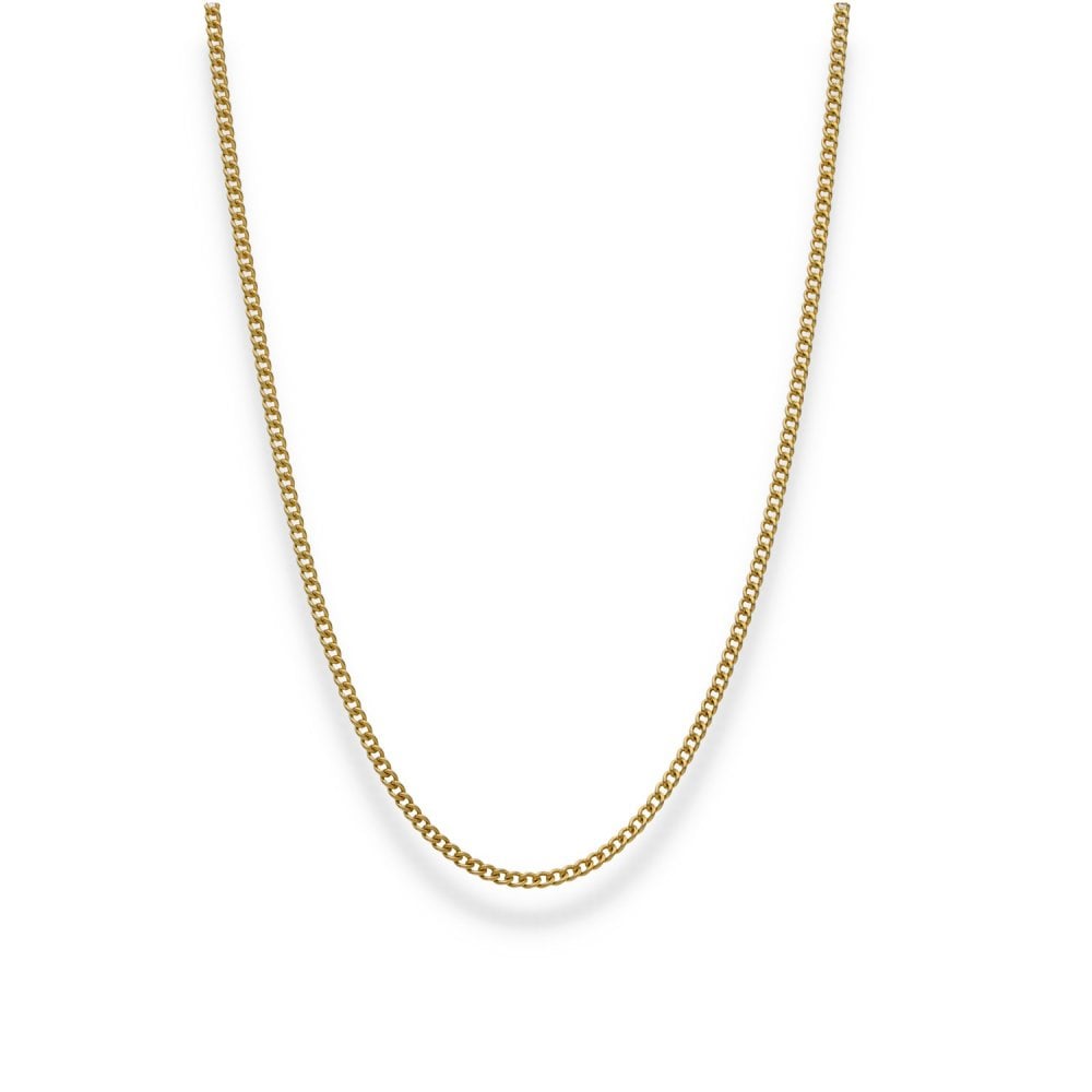 9ct Yellow Gold Fine Curb Chain - 20" - 3.7g