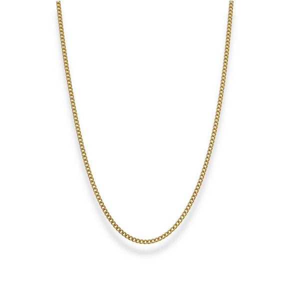 9ct Yellow Gold Fine Curb Chain - 20" - 3.7g