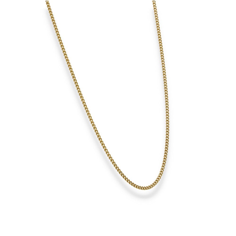9ct Yellow Gold Fine Curb Chain - 20" - 3.7g