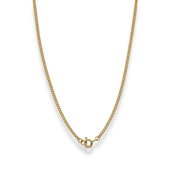 9ct Yellow Gold Fine Curb Chain - 20" - 3.7g