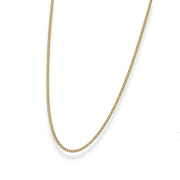 9ct Yellow Gold Fine Curb Chain - 20" - 3.7g