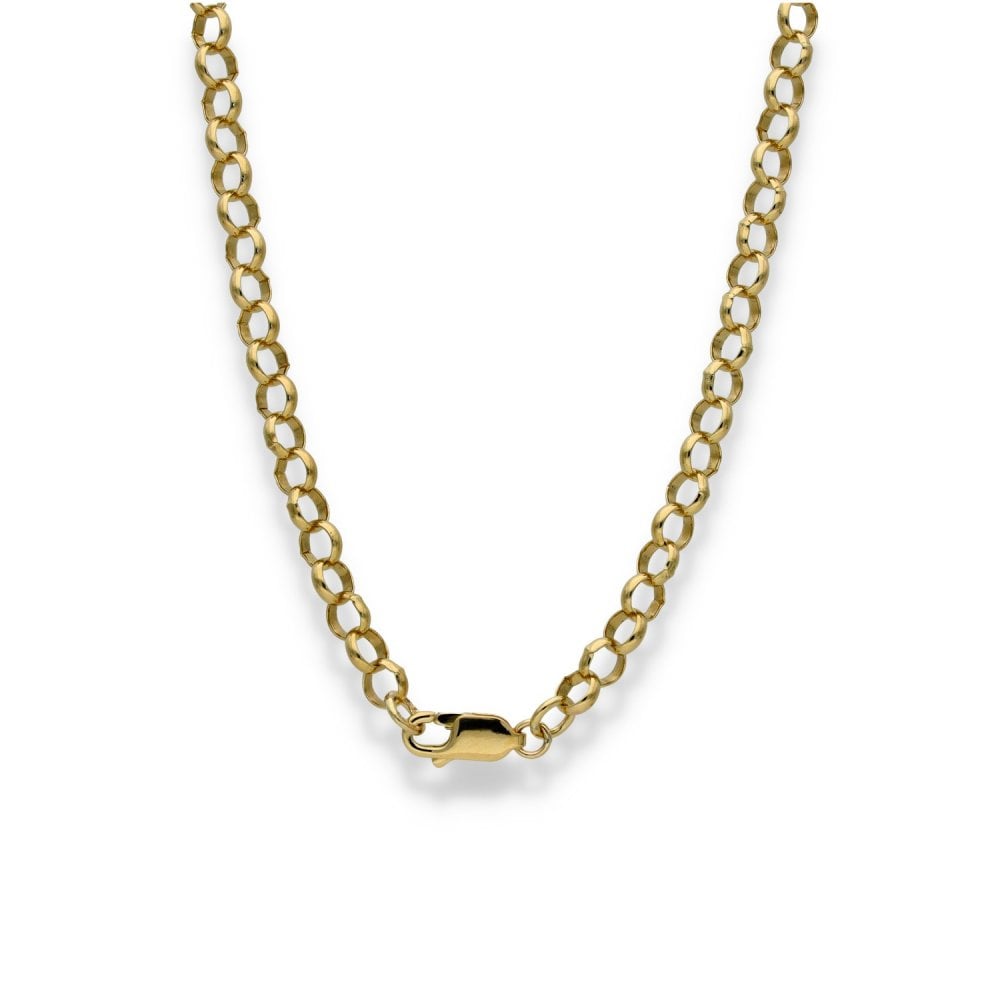 9ct Yellow Gold Round Belcher Chain - 20" - 15.0g