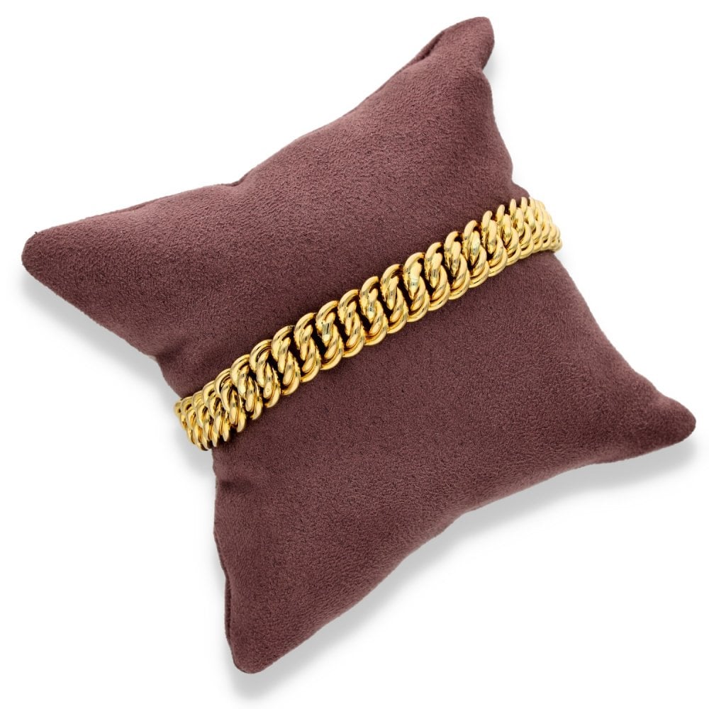 9ct Yellow Gold Fancy-Link Bracelet - 8" - 25.1g