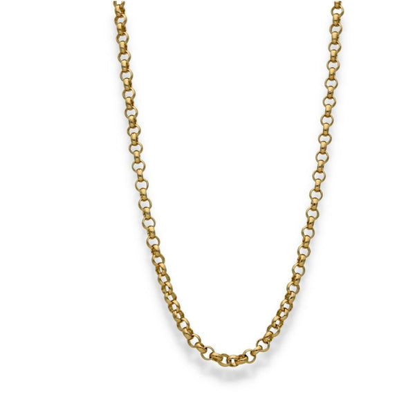 9ct Yellow Gold Belcher Chain - 22" - 20.6g
