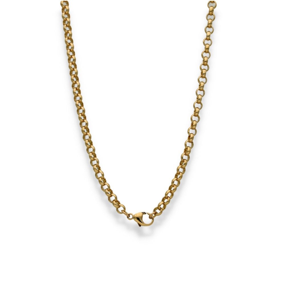 9ct Yellow Gold Belcher Chain - 22" - 20.6g