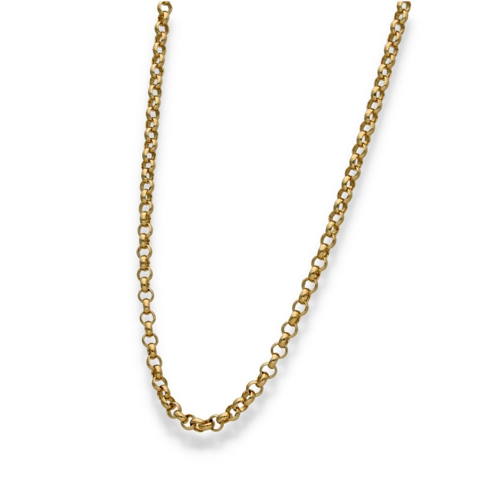 9ct Yellow Gold Belcher Chain - 22" - 20.6g