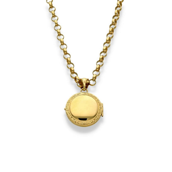 1906 Yellow Gold Half-Sovereign Coin Locket & Chain - 20" -27.3g