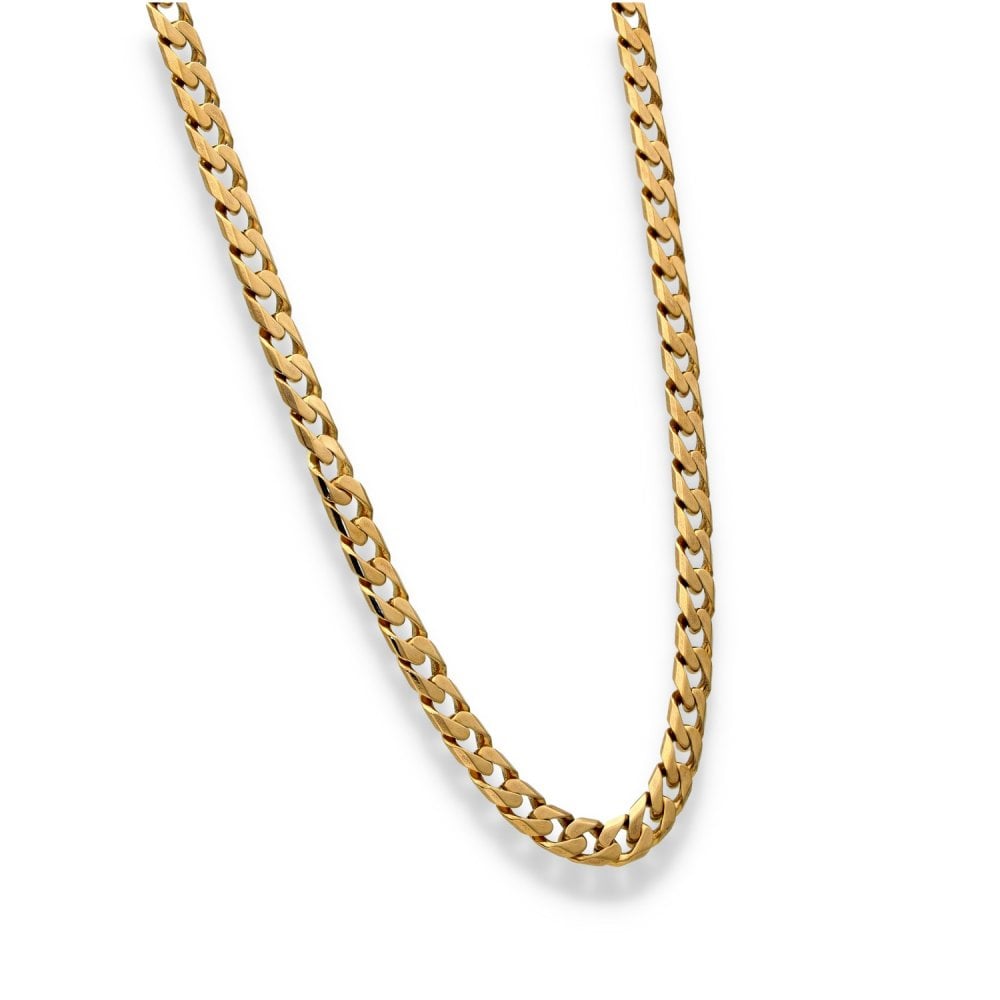 9ct Yellow Gold Curb Chain - 22" - 29.7g