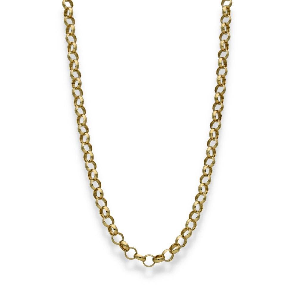 9ct Yellow Gold Round Belcher Chain - 22" - 18.7g