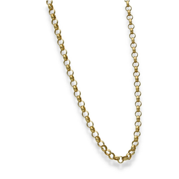 9ct Yellow Gold Round Belcher Chain - 22" - 18.7g