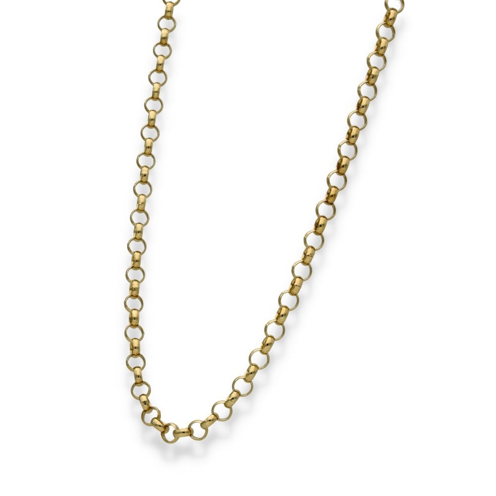 9ct Yellow Gold Round Belcher Chain - 22" - 18.7g