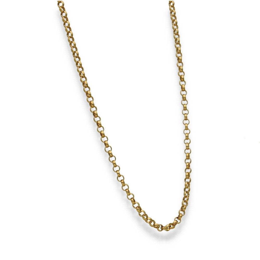 9ct Yellow Gold Belcher Chain - 28" - 15.6g