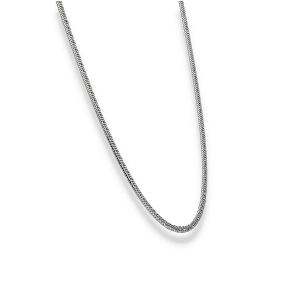 950 Platinum Twin Closed Curb Chain - 18" - 11.9g